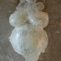 Babybauch weiss transparent